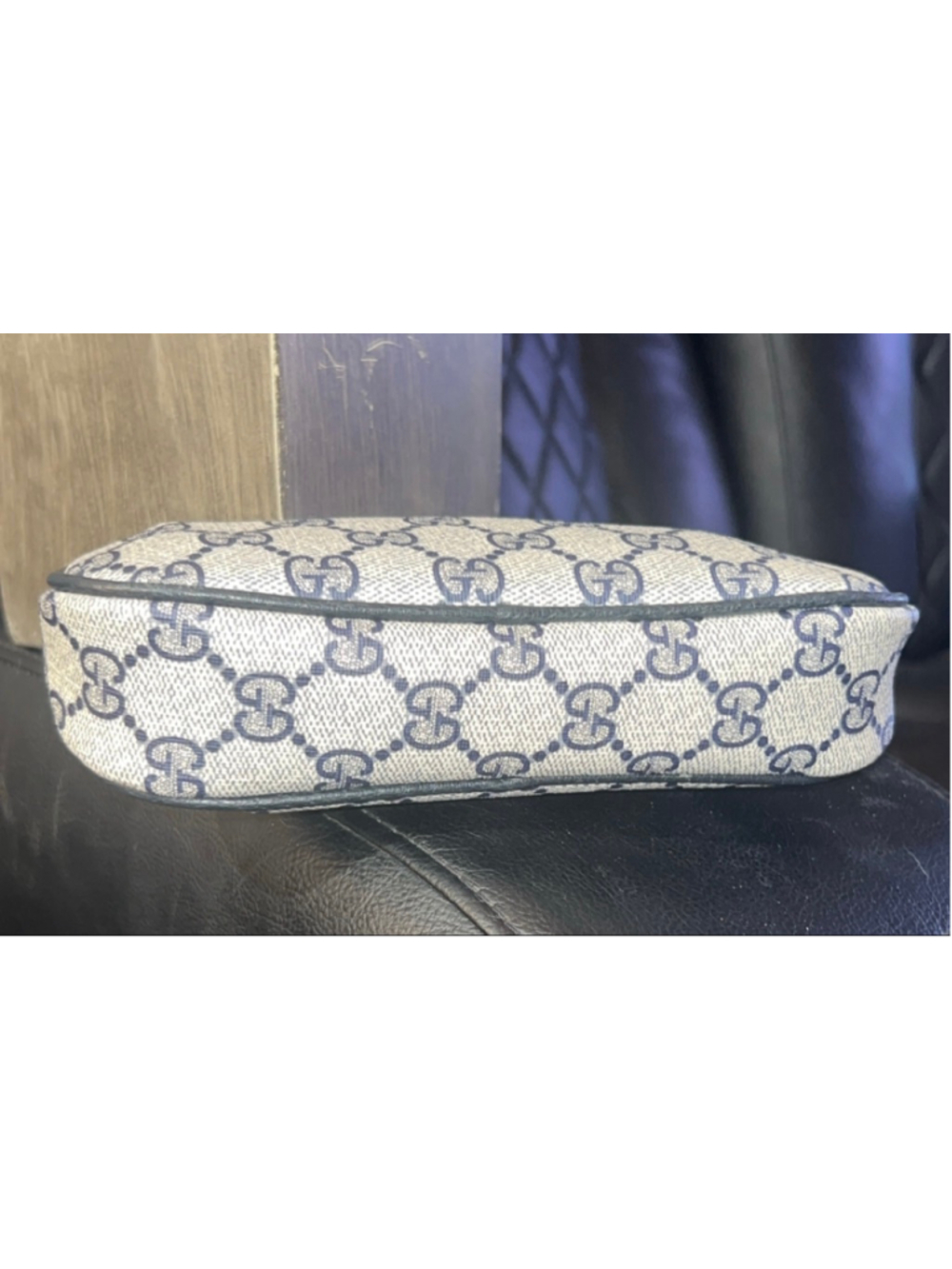 Women's Gucci Cosmetic Bag One Size Beige Navy - Picture 3 of 5